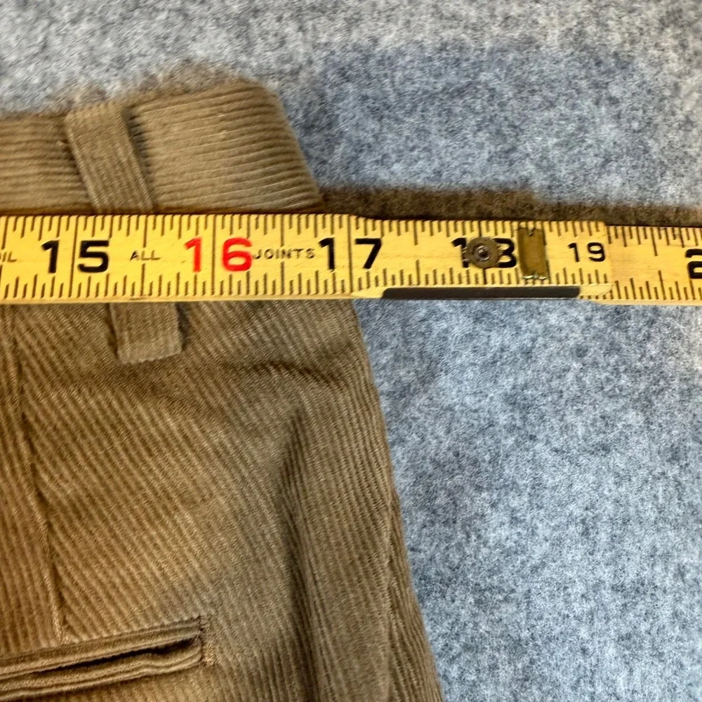 Tommy Hilfiger Mens Khaki Corduroy Pants Straight Leg Cotton Trousers 33W x 30L